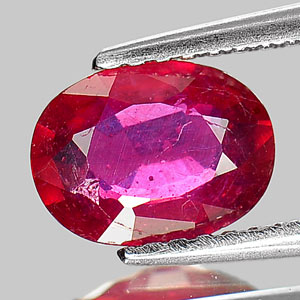 1.23 Ct. Vivid Natural Gemstone Red Ruby Oval Shape From Madagascar