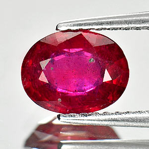 1.85 Ct. Natural Purplish Red Ruby Gemstone Oval Shape