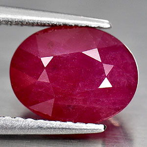 3.55 Ct. Natural Purplish Red Ruby Gemstone Oval Shape From Madagascar