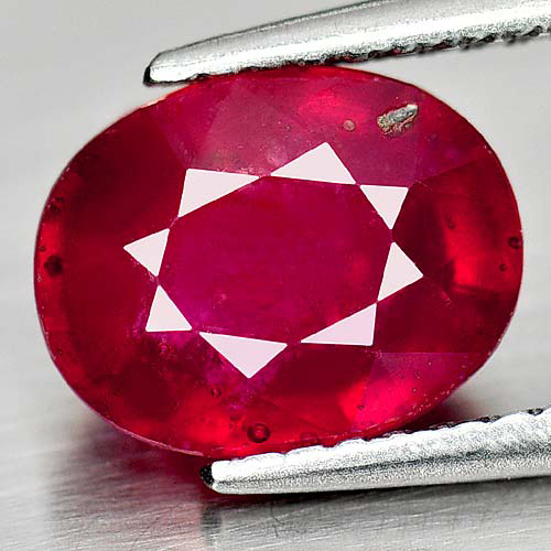 3.04 Ct. Natural Gemstone Purplish Red Ruby Oval Shape From Madagascar