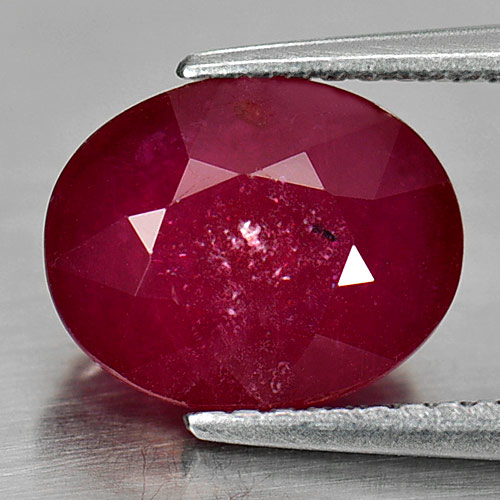 3.70 Ct. Oval Shape Natural Gemstone Purplish Red Ruby From Mardagascar