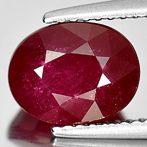 3.67 Ct. Natural Gemstone Purplish Red Ruby Oval Shape