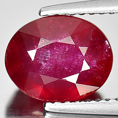 3.58 Ct. Charming Natural Purplish Red Ruby Gemstone Oval Shape