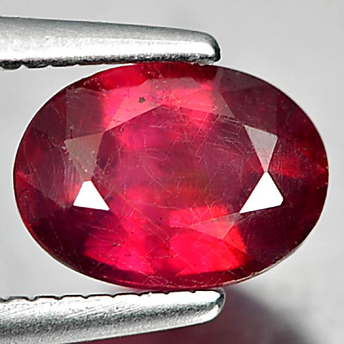 1.22 Ct. Beauteous Oval Natural Gem Pinkish Red Ruby Madagascar