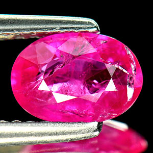 Unheated 1.19 Ct. Oval Natural Purplish Pink Ruby Gem