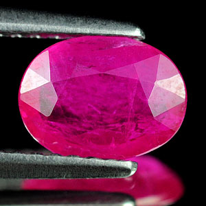 Unheated 1.13 Ct. Oval Natural Gem Purplish Pink Ruby Tanzania