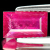 1.81 Ct. Attractive Baguette Shape Natural Purplish Red Ruby Gem