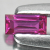 Certified 0.11 Ct. Natural Purplish Red Ruby Baguette Shape Mozambique Certified 0.11 Ct. Natural Purplish Red Ruby Baguette Shape Mozambique