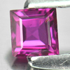 Certified Natural Unheated Purplish Red Ruby 0.21 Ct. Square Shape 3.27 x 3.19Mm