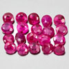 Ruby Purplish Pink 1.17 Ct. 20 Pcs. Round 2.2 Mm. Natural Gemstones Mogkok
