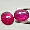 Natural Purplish Red Ruby 8.46 Ct. 2 Pcs Oval Cabochon Shape Gemstones Natural Purplish Red Ruby 8.46 Ct. 2 Pcs Oval Cabochon Shape Gemstones