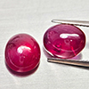Natural Purplish Red Ruby 8.80 Ct. 2 Pcs Oval Cabochon Shape Gemstones Natural Purplish Red Ruby 8.80 Ct. 2 Pcs Oval Cabochon Shape Gemstones