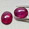 Natural Purplish Red Ruby 7.40 Ct. 2 Pcs Oval Cabochon Shape Gemstones Natural Purplish Red Ruby 7.40 Ct. 2 Pcs Oval Cabochon Shape Gemstones