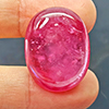 Natural Pink Red Ruby 33.49 Ct. Oval Cabochon Shape 24 x 10.8 Mm Gemstone