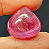 Natural Pink Red Ruby 25.66 Ct. Pear Cabochon Shape 18 x 17.2 Mm Gemstone