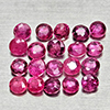 Natural Pinkish Red Ruby 1.26 Ct. 20 Pcs Round Shape 2.2 Mm Gemstones