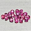 Natural Pinkish Red Ruby 1.40 Ct. 20 Pcs Round Shape 2.2 Mm Gemstones