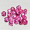 Natural Pinkish Red Ruby 1.38 Ct. 20 Pcs Round Shape 2.3 Mm Gemstones
