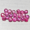 Natural Pinkish Red Ruby 1.22 Ct. 20 Pcs Round Shape 2.3 Mm Gemstones