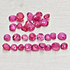 Natural Pinkish Red Ruby 0.71 Ct. 30 Pcs Mixed Shape Gemstones From Thailand Natural Pinkish Red Ruby 0.71 Ct. 30 Pcs Mixed Shape Gemstones From Thailand