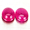 Natural Pink Red Jonson Ruby 1.08 Ct. 2 Pcs Oval Cabochon Shape 5.1 x 4.2 Mm