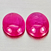 Natural Pink Red Jonson Ruby 0.90 Ct. 2 Pcs Oval Cabochon Shape 5.4 x 4.2 Mm Natural Pink Red Jonson Ruby 0.90 Ct. 2 Pcs Oval Cabochon Shape 5.4 x 4.2 Mm