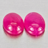 Natural Pink Red Jonson Ruby 0.99 Ct. 2 Pcs Oval Cabochon Shape 5.2 x 4.2 Mm Natural Pink Red Jonson Ruby 0.99 Ct. 2 Pcs Oval Cabochon Shape 5.2 x 4.2 Mm