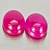 Natural Pink Red Jonson Ruby 1.25 Ct. 2 Pcs Oval Cabochon Shape 5.2 x 4.1 Mm Natural Pink Red Jonson Ruby 1.25 Ct. 2 Pcs Oval Cabochon Shape 5.2 x 4.1 Mm