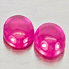 Natural Pink Red Jonson Ruby 1.09 Ct. 2 Pcs Oval Cabochon Shape 5.2 x 4.2 Mm Natural Pink Red Jonson Ruby 1.09 Ct. 2 Pcs Oval Cabochon Shape 5.2 x 4.2 Mm