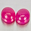 Natural Pink Red Jonson Ruby 1.39 Ct. 2 Pcs Oval Cabochon Shape 5.2 x 4.2 Mm Natural Pink Red Jonson Ruby 1.39 Ct. 2 Pcs Oval Cabochon Shape 5.2 x 4.2 Mm