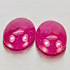 Natural Pink Red Jonson Ruby 1.16 Ct. 2 Pcs Oval Cabochon Shape 5 x 4 Mm Gems Natural Pink Red Jonson Ruby 1.16 Ct. 2 Pcs Oval Cabochon Shape 5 x 4 Mm Gems