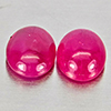 Natural Pink Red Jonson Ruby 1.07Ct. 2 Pcs Oval Cabochon Shape 5.2 x 4.2 Mm