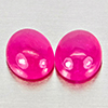 Natural Pink Red Jonson Ruby 1.10 Ct. 2 Pcs Oval Cabochon Shape 5.2 x 4.2 Mm