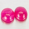 Natural Pink Red Jonson Ruby 1.42 Ct. 2 Pcs Oval Cabochon Shape 5.7 x 4.5 Mm