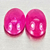 Natural Pink Red Jonson Ruby 1.53 Ct. 2 Pcs Oval Cabochon Shape 6.1 x 4 Mm