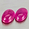 Natural Pink Red Jonson Ruby 1.53 Ct. 2 Pcs Oval Cabochon Shape 6.1 x 4.2 Mm