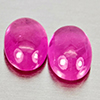 Natural Pink Red Jonson Ruby 1.42 Ct. 2 Pcs Oval Cabochon Shape 6.1 x 4.1 Mm