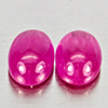 Natural Pink Red Jonson Ruby 1.60 Ct. 2 Pcs Oval Cabochon Shape 6.1 x 4.2 Mm