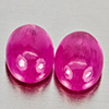 Natural Pink Red Jonson Ruby 1.54 Ct. 2 Pcs Oval Cabochon Shape 6.2 x 4.2 Mm