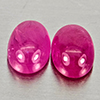 Natural Pink Red Jonson Ruby 1.60 Ct. 2 Pcs Oval Cabochon Shape 6.2 x 4.2 Mm