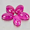 Natural Pink Red Jonson Ruby 1.92 Ct. 5 Pcs Oval Cabochon Shape 5.2 x 3.2 Mm