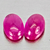Natural Pink Red Jonson Ruby 0.82 Ct. 2 Pcs Oval Cabochon Shape 5.4 x 3.2 Mm Natural Pink Red Jonson Ruby 0.82 Ct. 2 Pcs Oval Cabochon Shape 5.4 x 3.2 Mm