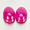 Natural Pink Red Jonson Ruby 0.93 Ct. 2 Pcs Oval Cabochon Shape 5.5 x 3.5 Mm Natural Pink Red Jonson Ruby 0.93 Ct. 2 Pcs Oval Cabochon Shape 5.5 x 3.5 Mm