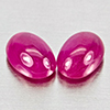 Natural Pink Red Jonson Ruby 1.53 Ct. 2 Pcs Oval Cabochon Shape 6 x 4.3 Mm Gems Natural Pink Red Jonson Ruby 1.53 Ct. 2 Pcs Oval Cabochon Shape 6 x 4.3 Mm Gems