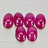 Natural Pink Red Jonson Ruby 2.22 Ct. 6 Pcs Oval Cabochon Shape 5.1 x 3.3 Mm