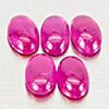 Natural Pink Red Jonson Ruby 1.21 Ct. 5 Pcs Oval Cabochon Shape 5.1 x 3.2 Mm