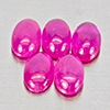 Natural Pink Red Jonson Ruby 1.67 Ct. 5 Pcs Oval Cabochon Shape 5.1 x 3.2 Mm