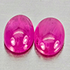 Natural Pink Red Jonson Ruby 1.63 Ct. 2 Pcs Oval Cabochon Shape 6.5 x 4.4 Mm Natural Pink Red Jonson Ruby 1.63 Ct. 2 Pcs Oval Cabochon Shape 6.5 x 4.4 Mm