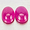 Natural Pink Red Jonson Ruby 1.30 Ct. 2 Pcs Oval Cabochon Shape 6.1 x 4 Mm Natural Pink Red Jonson Ruby 1.30 Ct. 2 Pcs Oval Cabochon Shape 6.1 x 4 Mm