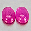 Natural Pink Red Jonson Ruby 1.41 Ct. 2 Pcs Oval Cabochon Shape 6.3 x 4.3 Mm Natural Pink Red Jonson Ruby 1.41 Ct. 2 Pcs Oval Cabochon Shape 6.3 x 4.3 Mm